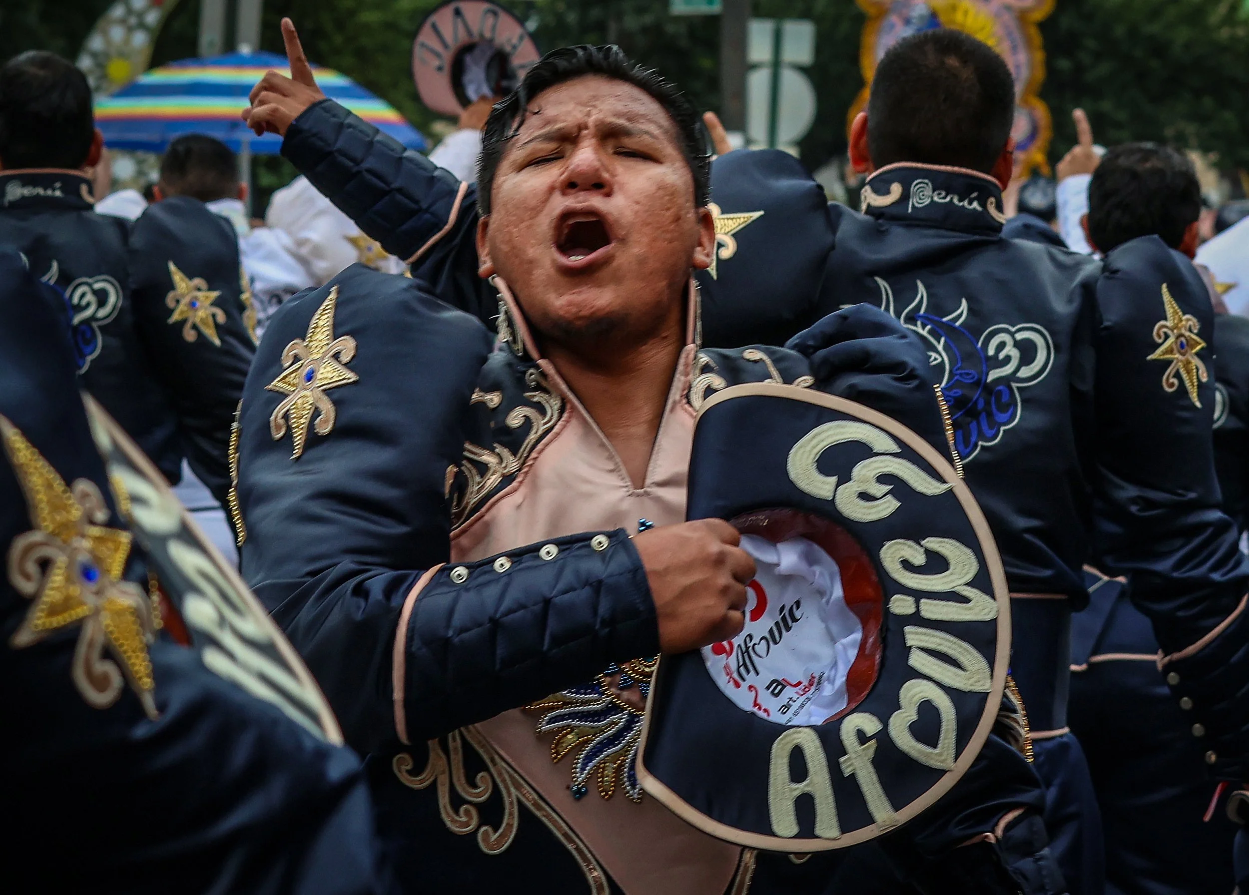 PATERSON, N.J. | July 27, 2025: Dancers in colorful traditional costumes perform during the annual Peruvian Parade, as thousands line the route from Passaic to Paterson to celebrate Peruvian Independence. The vibrant procession fills Main Street with