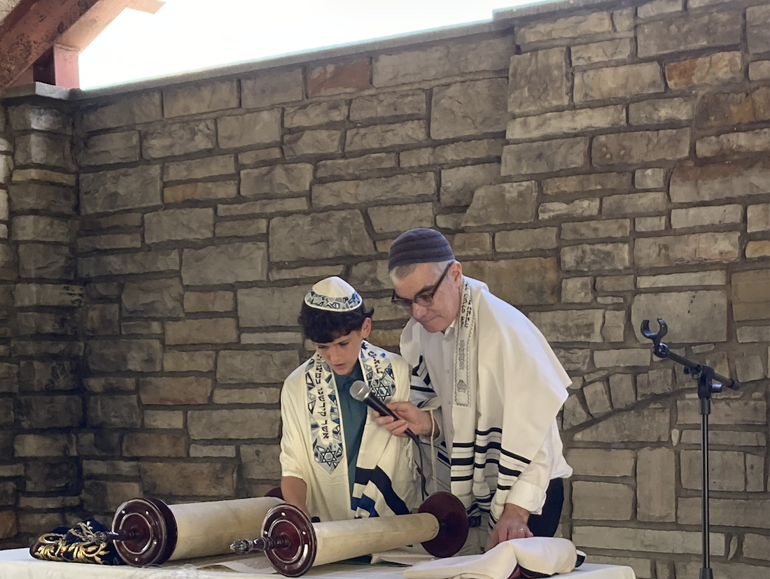 Celebrating Rabbi Brant at Shabbat Candle Lighting with Rabbi Brant and Em Berkey