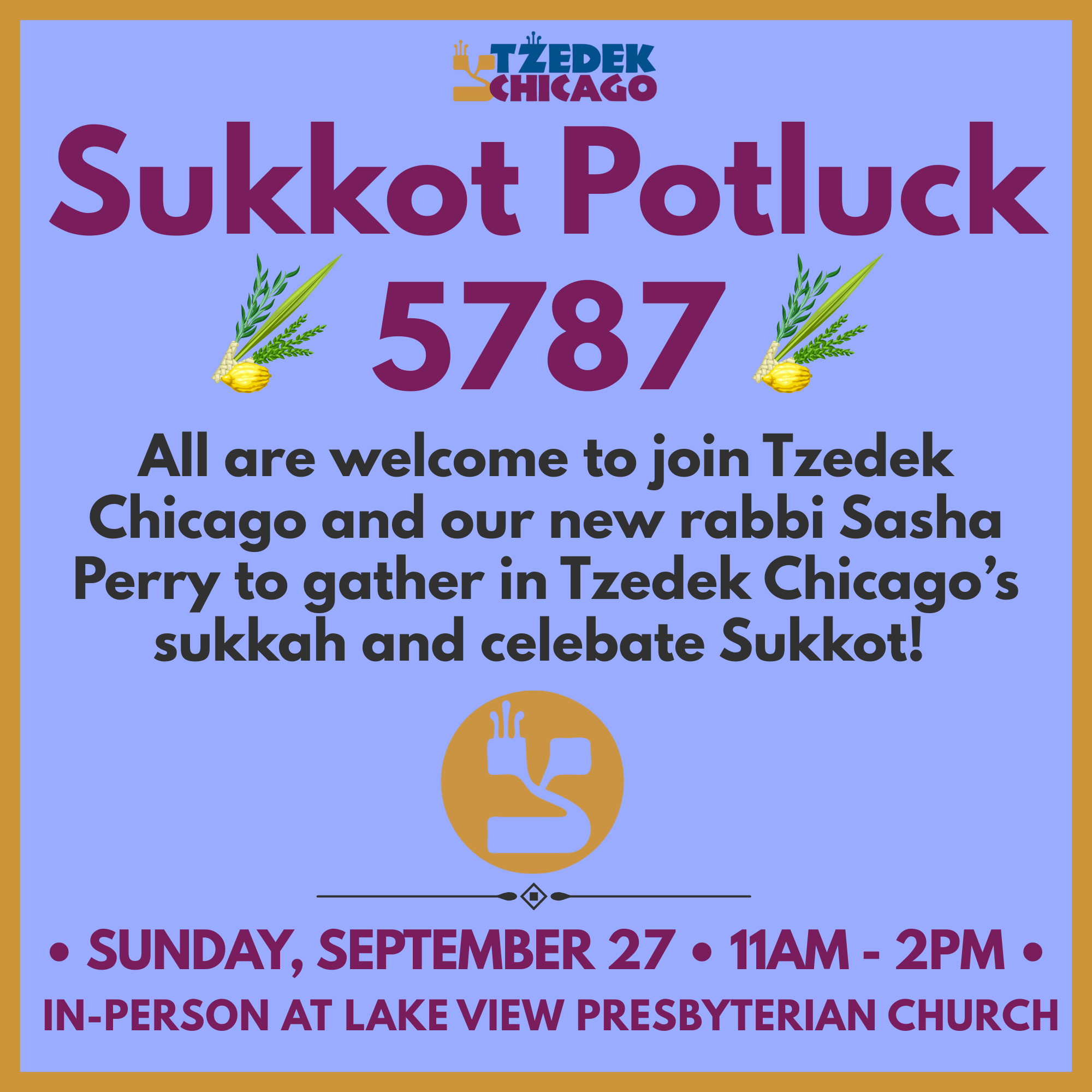 Tzedek Chicago Sukkot Potluck