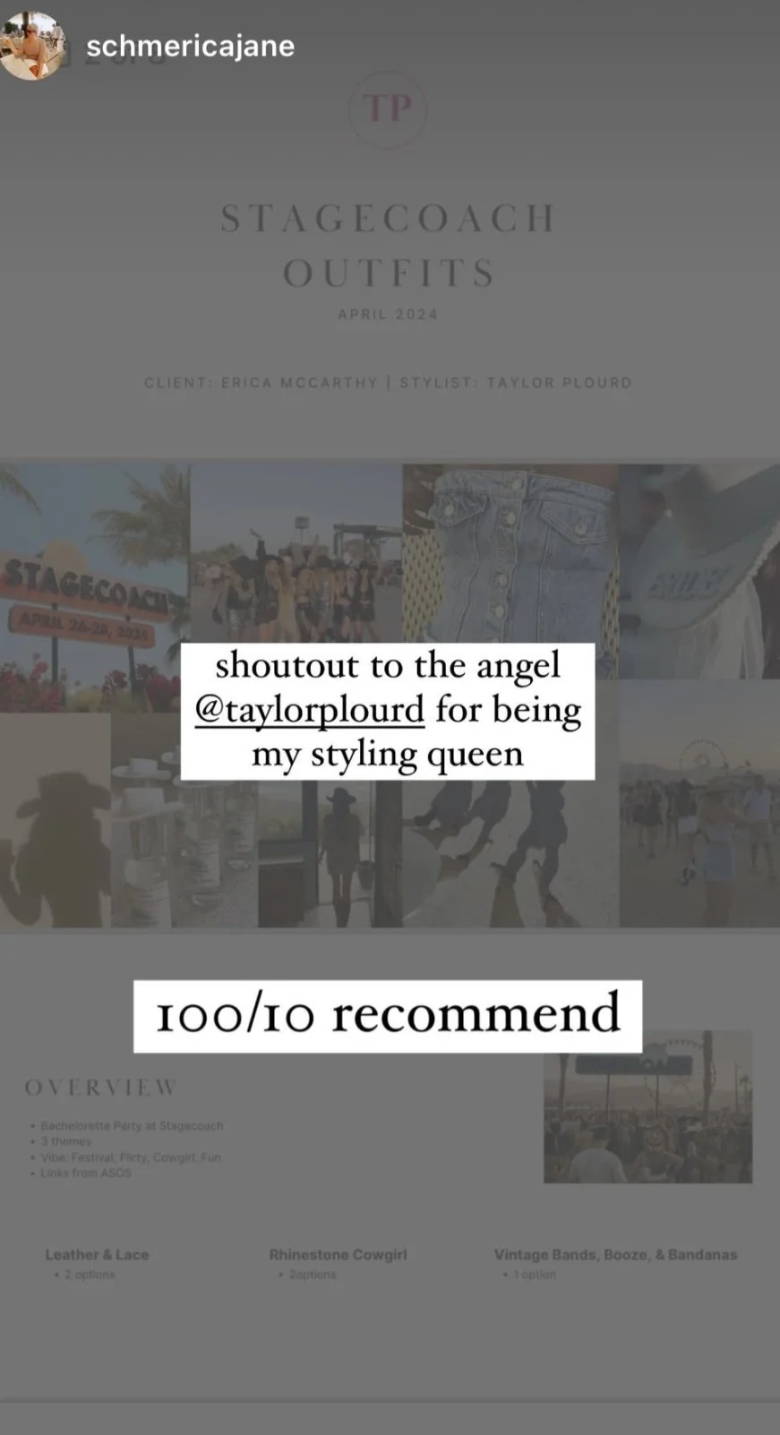 Instagram story client testimonial.  