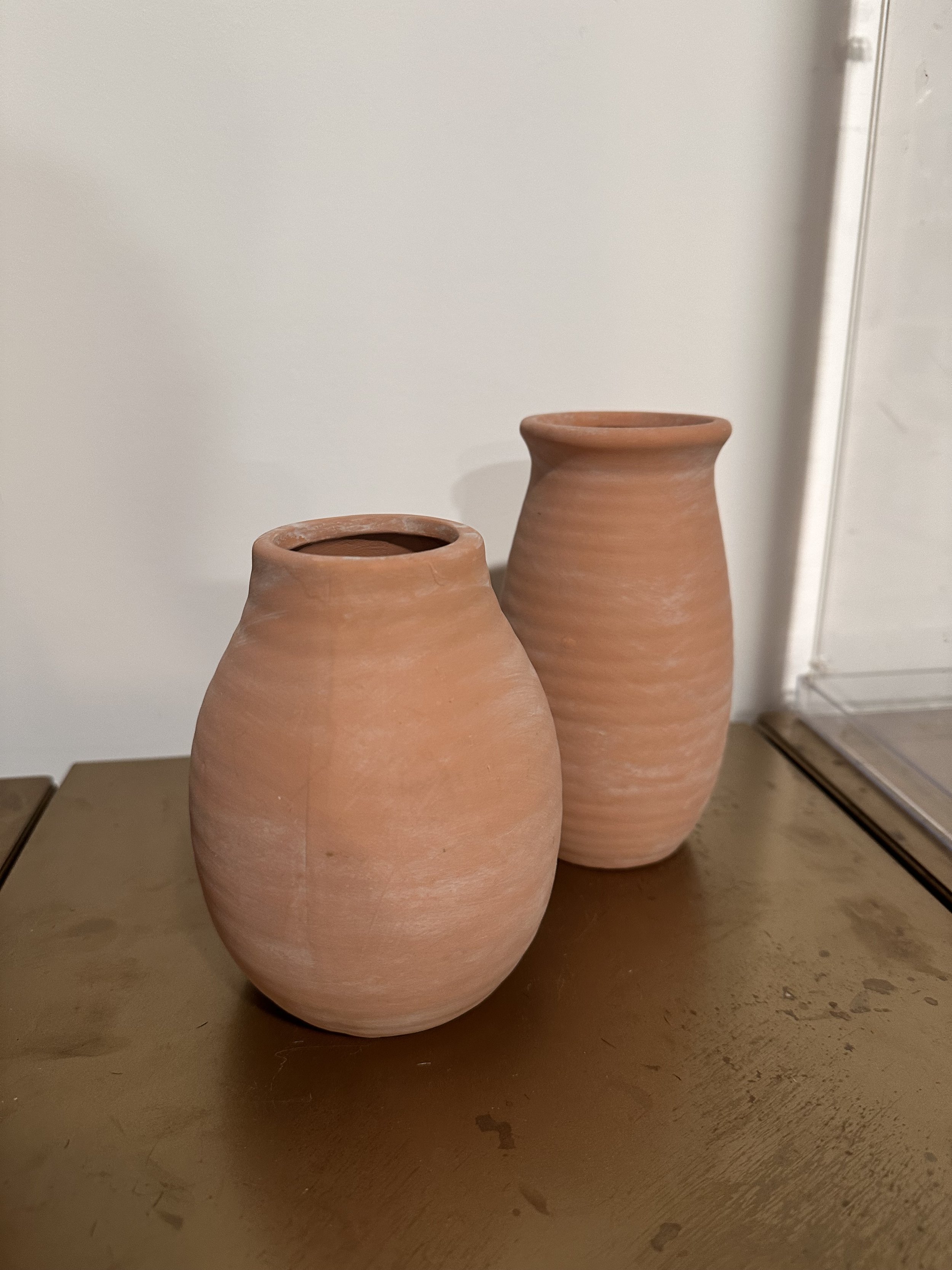 3 Terracotta Bud Vases