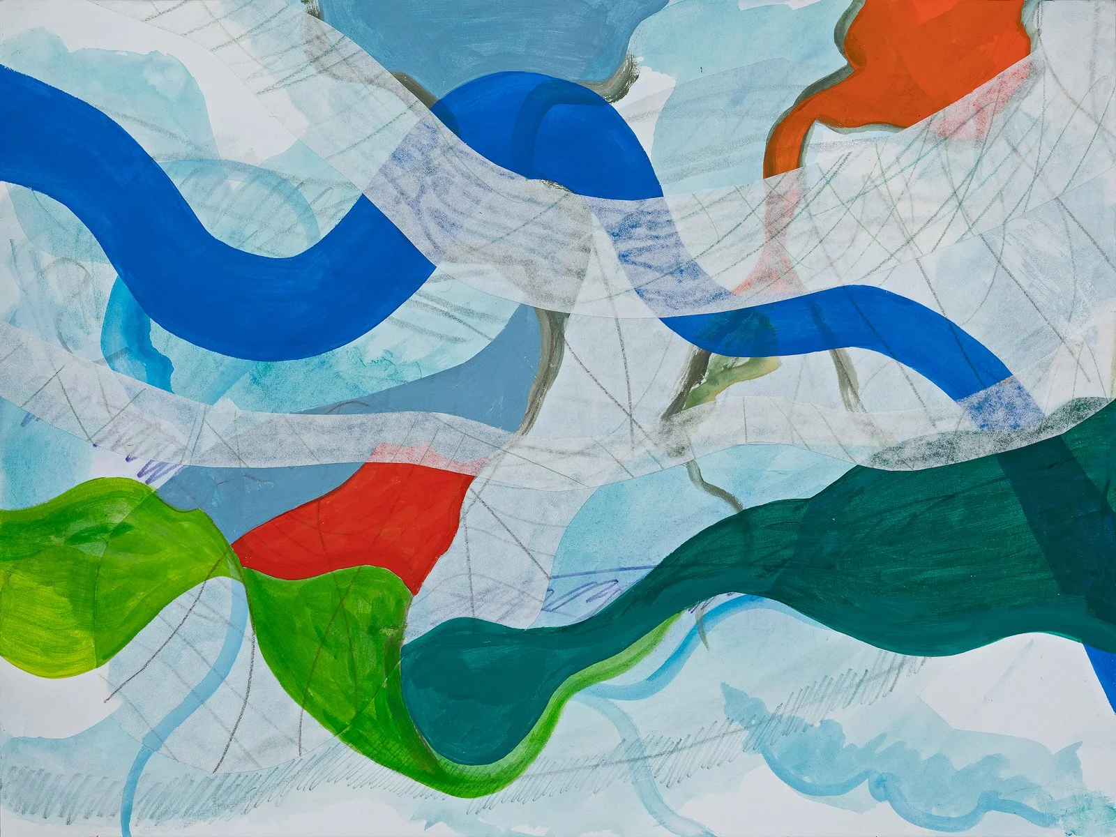 Haukijaarvi 2 2023, Mixed Media 12 x 16 in