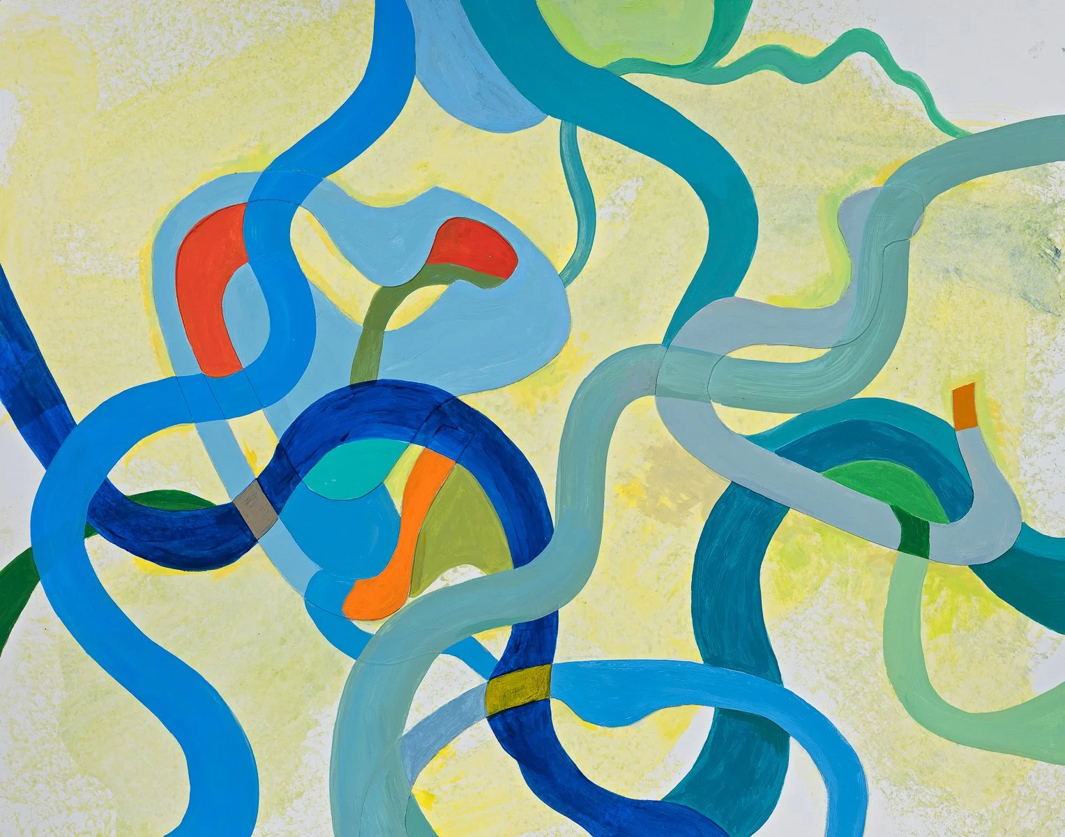 Yellow River 2023, Mixed Media 11 x 14 in