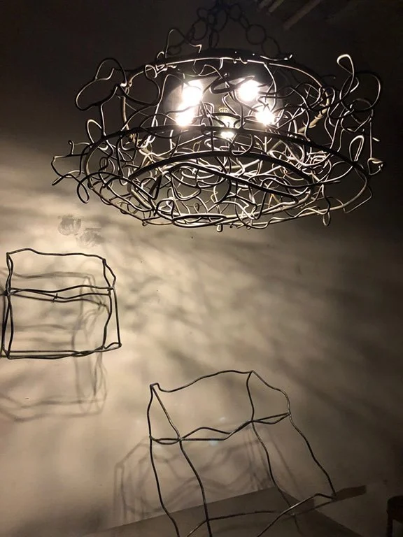 Shadowplay Chandelier 
Steel, Coated brass, LED lights 
16 x 36 x 36 in 