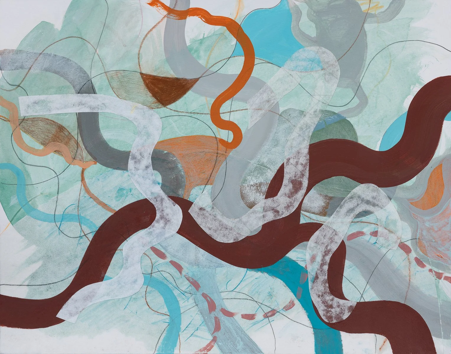 Trail Map 2023, Mixed Media 11 x 14 in