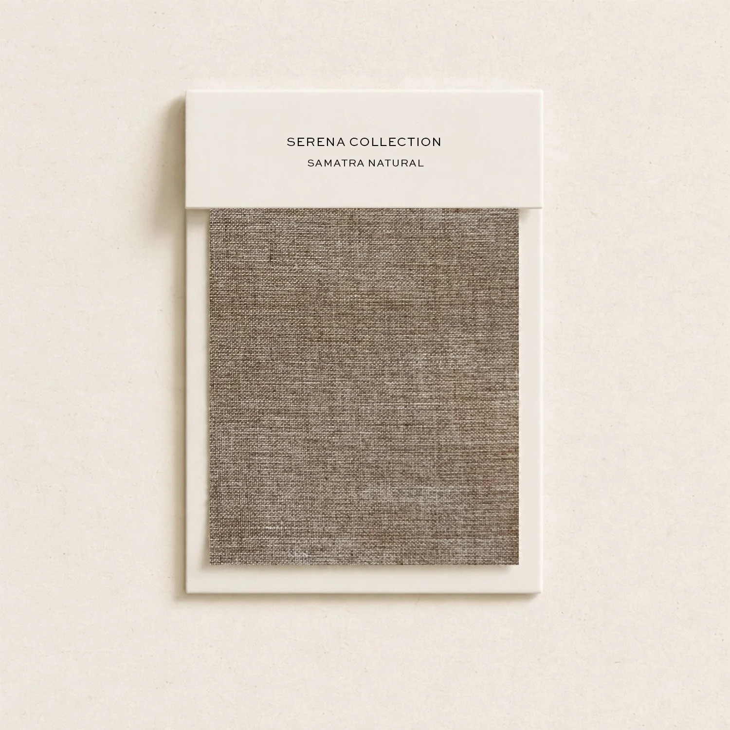 Swatch of fabric from Serena Collection Samatra Natural.