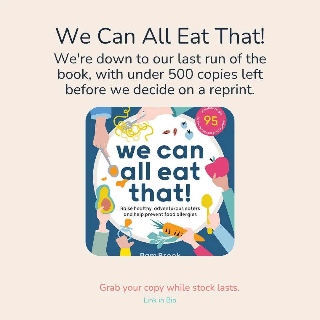 We're down to our last run of We Can All Eat That &mdash; under 500 copies left. Whether we reprint depends on you! The book is only available direct through our website while stock lasts, so if you've been meaning to grab a copy (or one for a friend