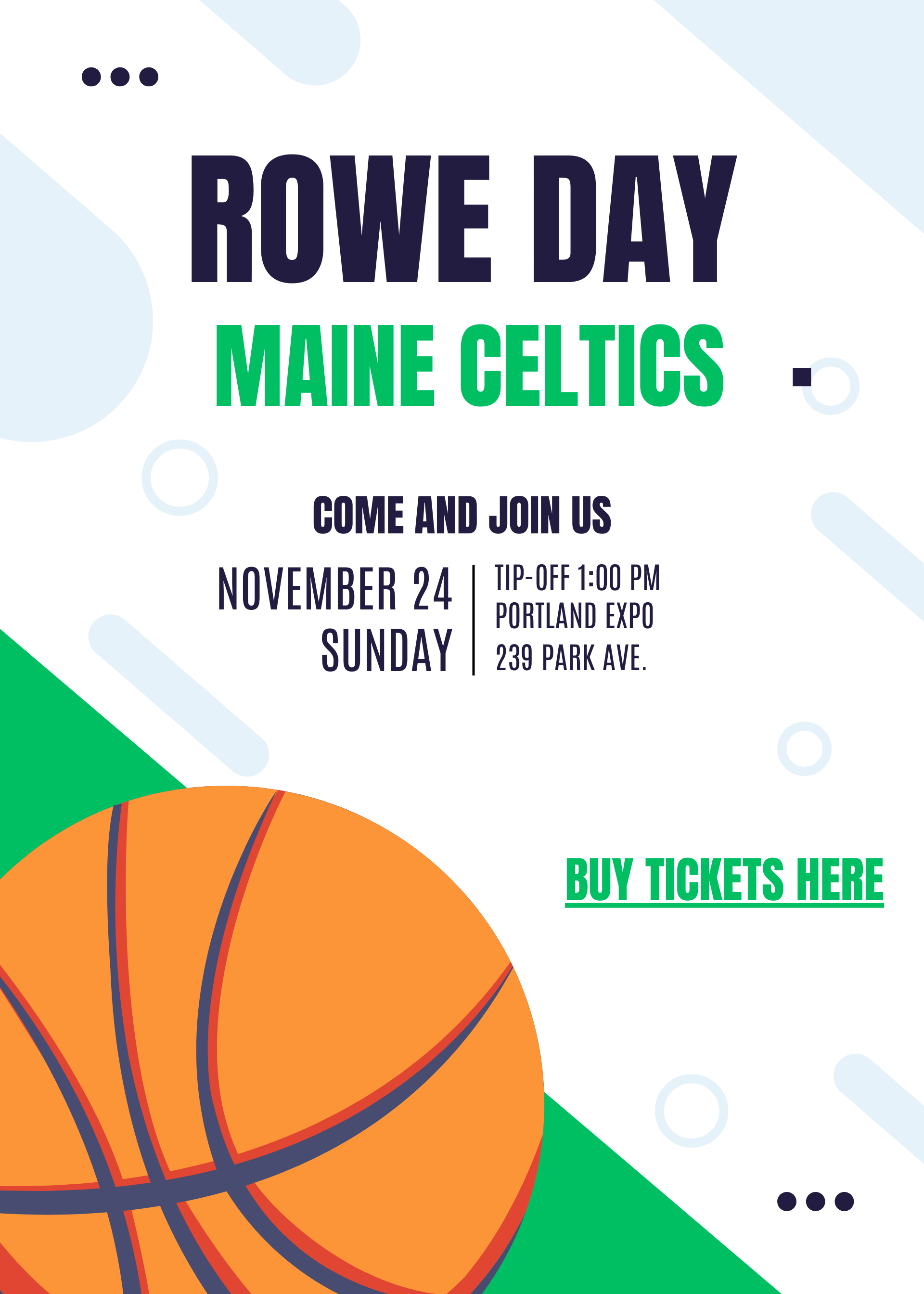 Rowe Day at Maine Celtics