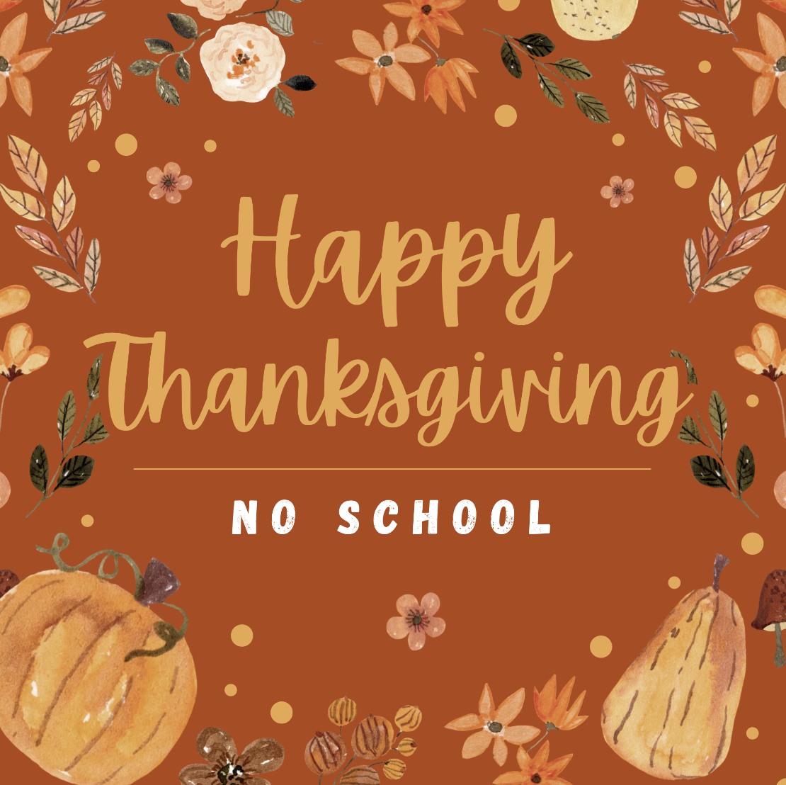 No School -Thanksgiving
