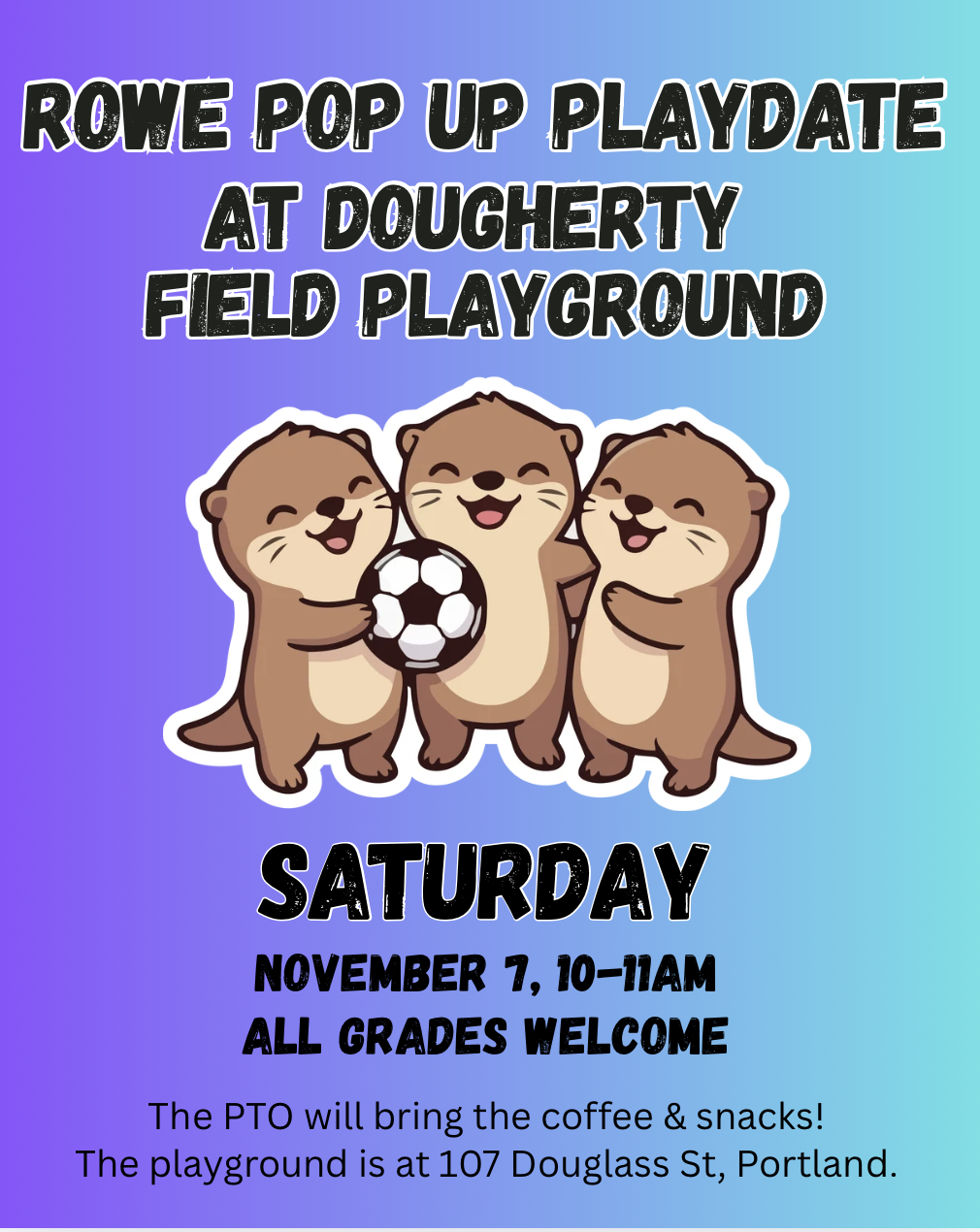 Rowe Pop Up Playdate at Dougherty Field Playground