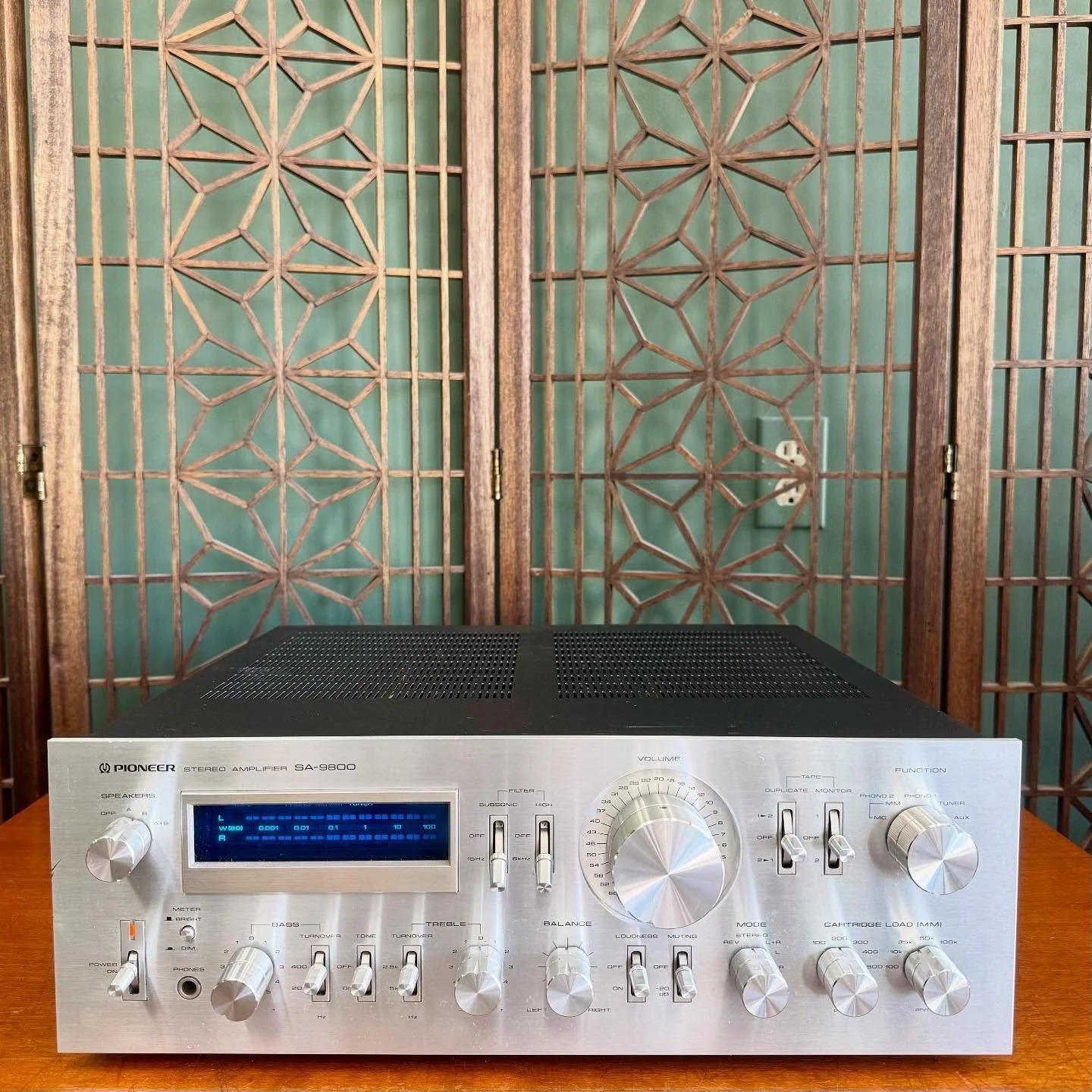 [AVAILABLE] This Pioneer SA-9800 was the top of the line integrated amplifier at the time of release and is 100 WPC making it perfect for a wide variety of speakers. It features two phono inputs (MM/MC) and 4 line level inputs. 
This 9800 was 100% fu