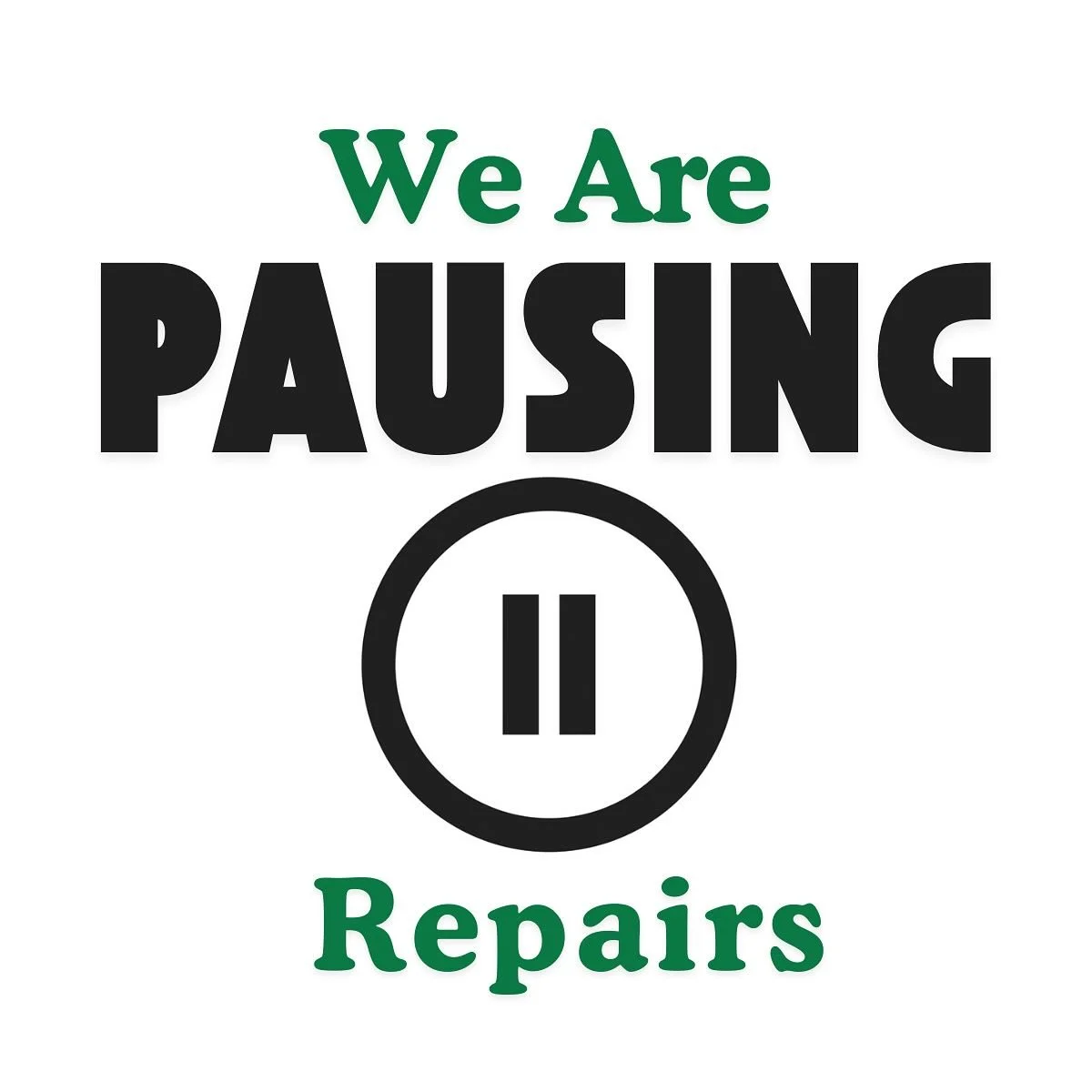 Hi everyone, we hate to do it, but we are once again completely swamped with existing repairs and are taking a pause on accepting new ones. 
We anticipate this pause to be at least a few weeks but we'll let you know when we plan to re-open repairs. T