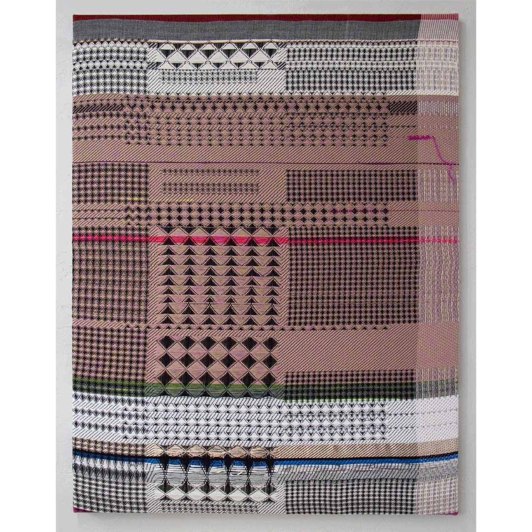 From the River, 2025, Natural fibers handwoven on digital Jacquard loom, 48 x 36 inches