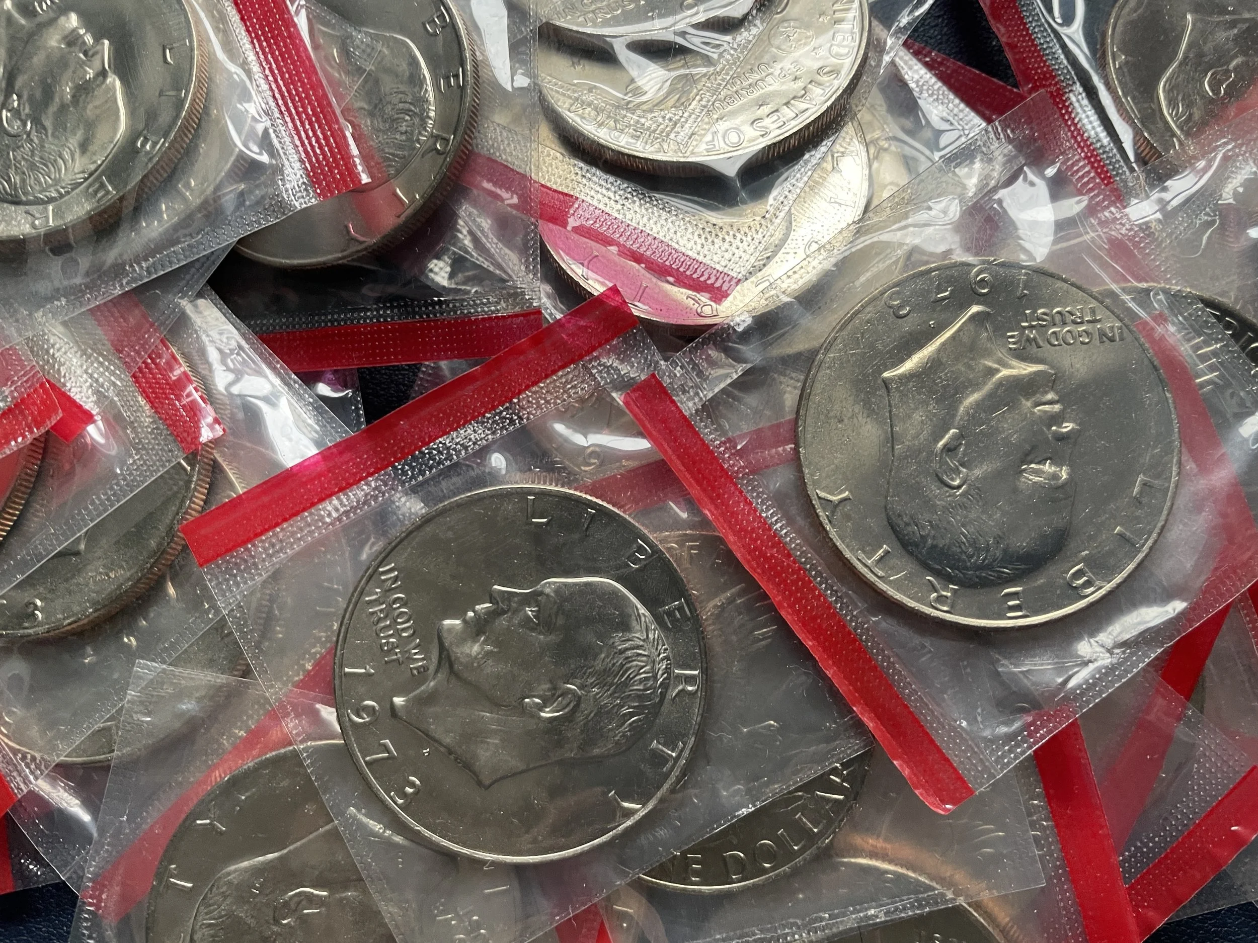 1973 D Eisenhower Dollars (Mint Cello).JPG