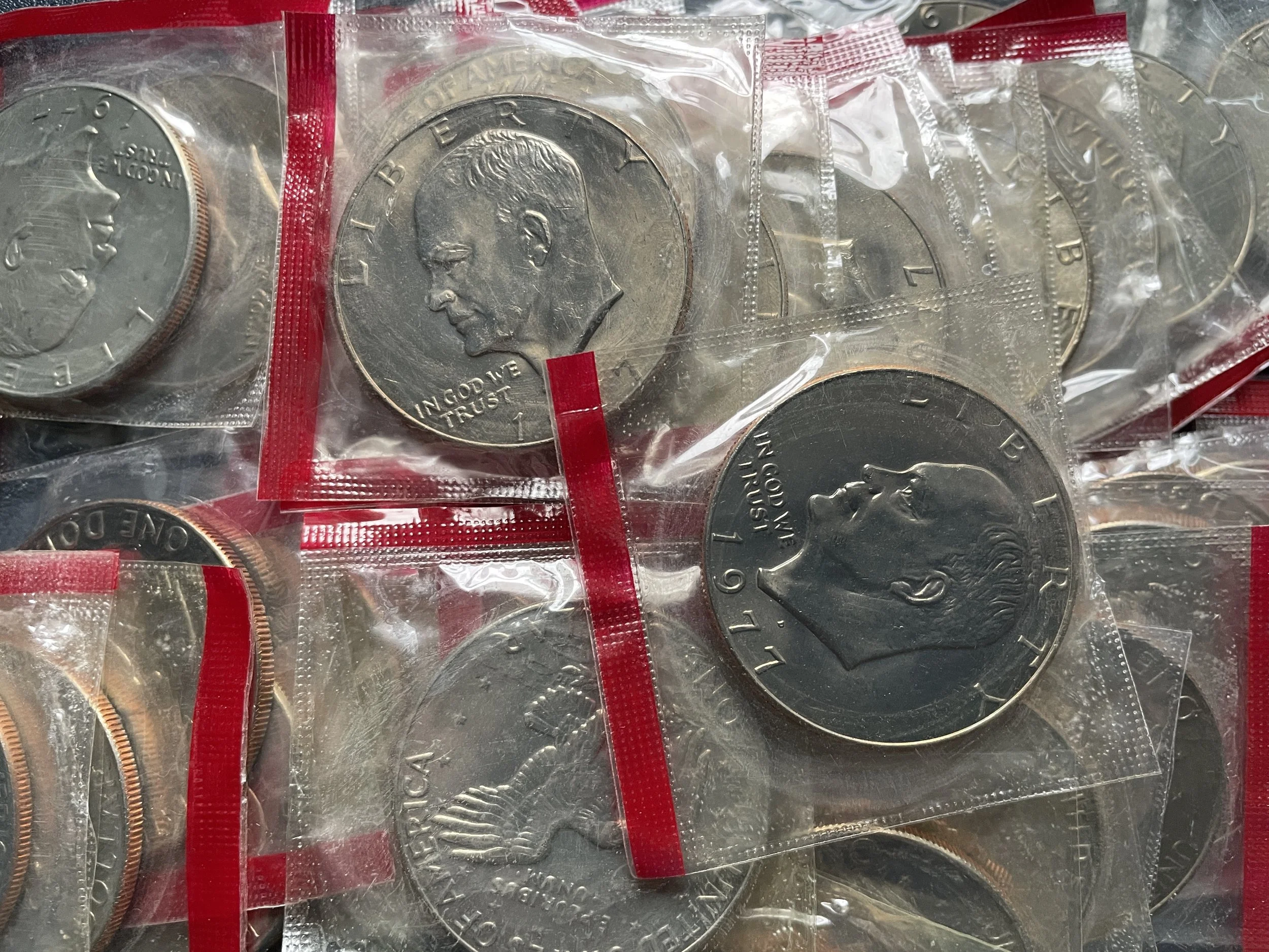 1977 D Eisenhower Dollars (Mint Cello).JPG