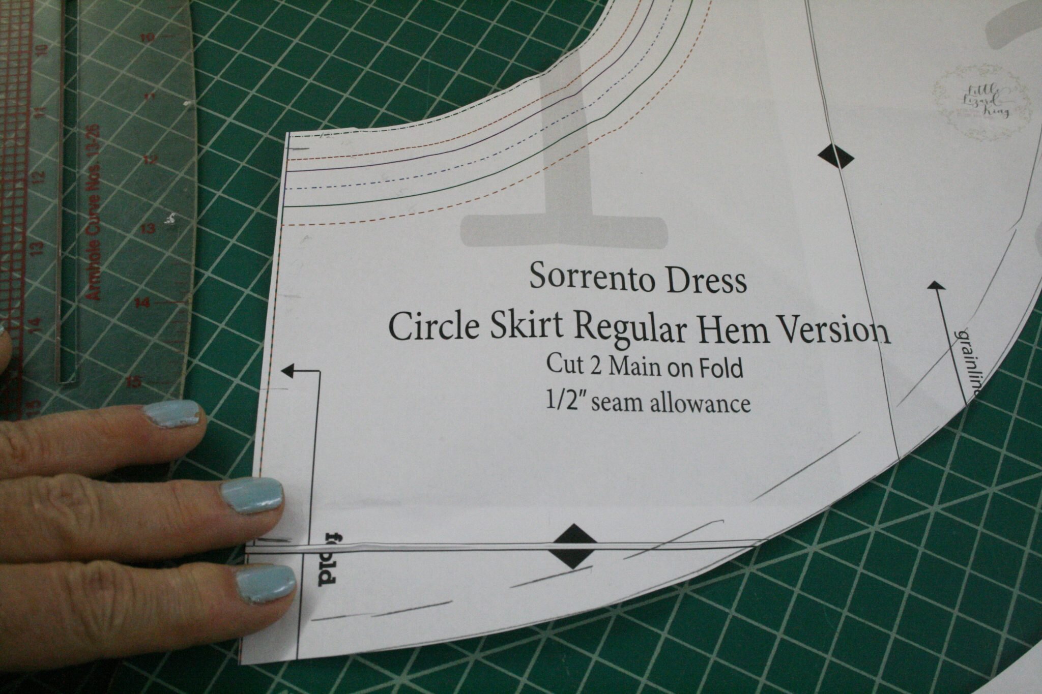 circle skirt with yoke pattern