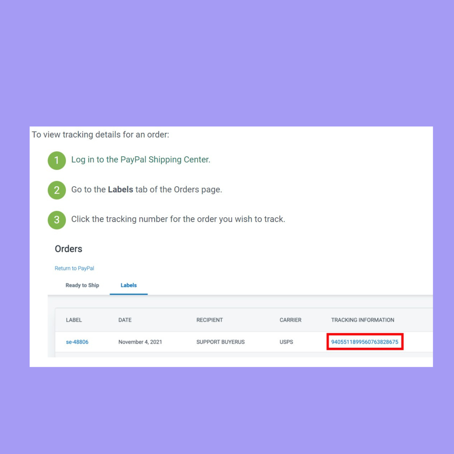 How to Find Tracking Numbers in PayPal — 7 Pine Design