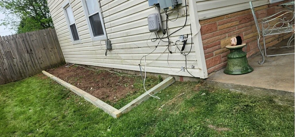 Flower Bed Wood Replaced