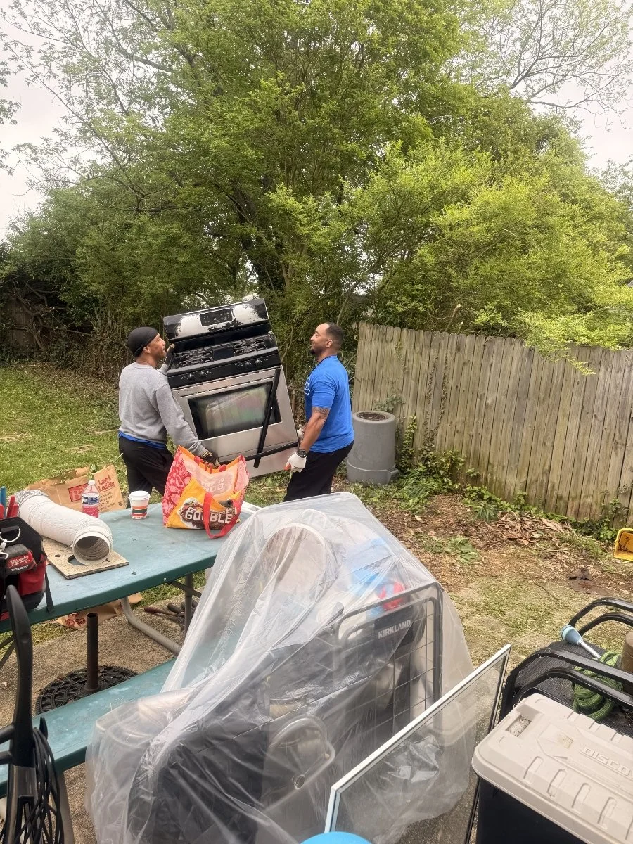 Removal of Old Stove