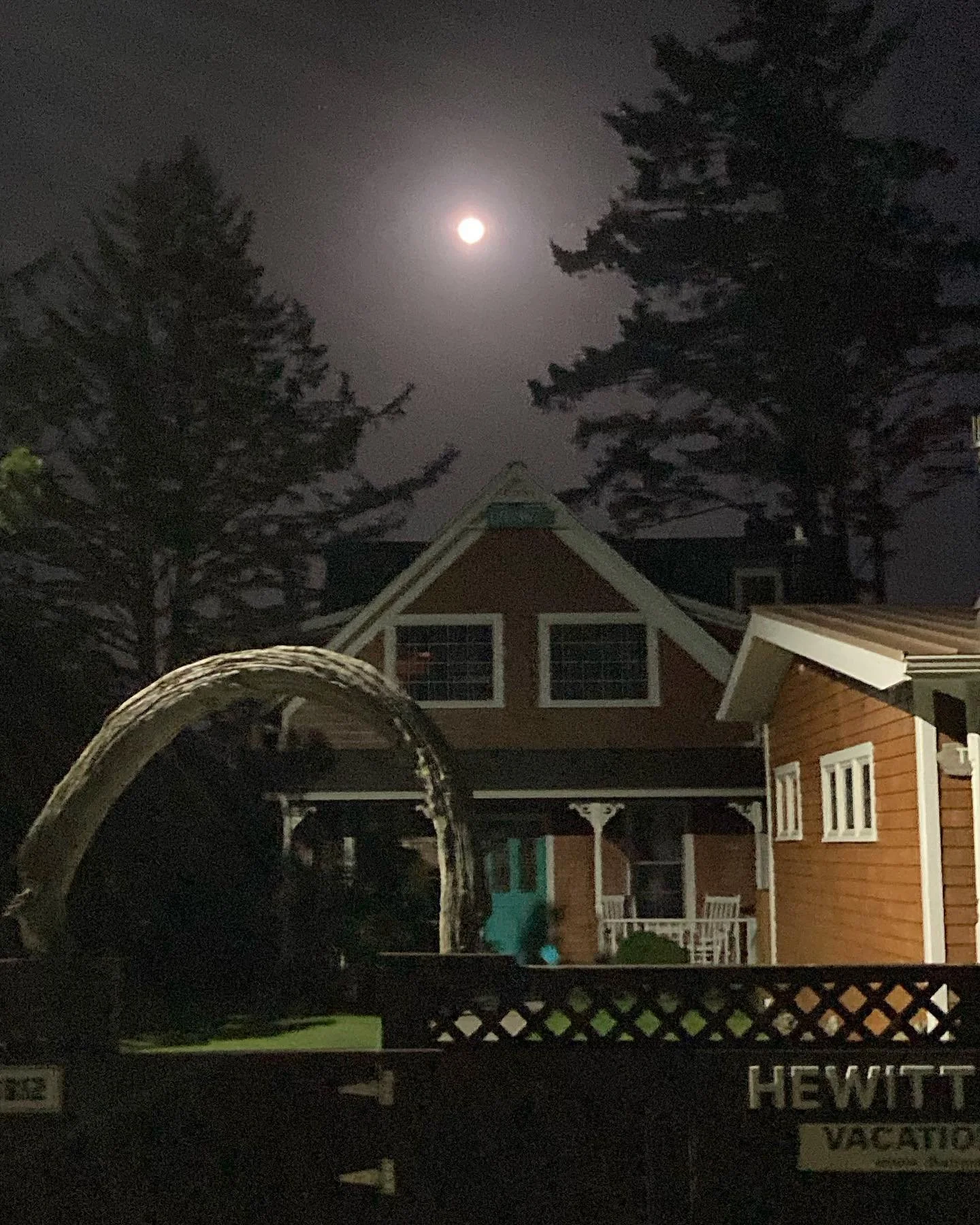 Moonscape over Hewitt House.