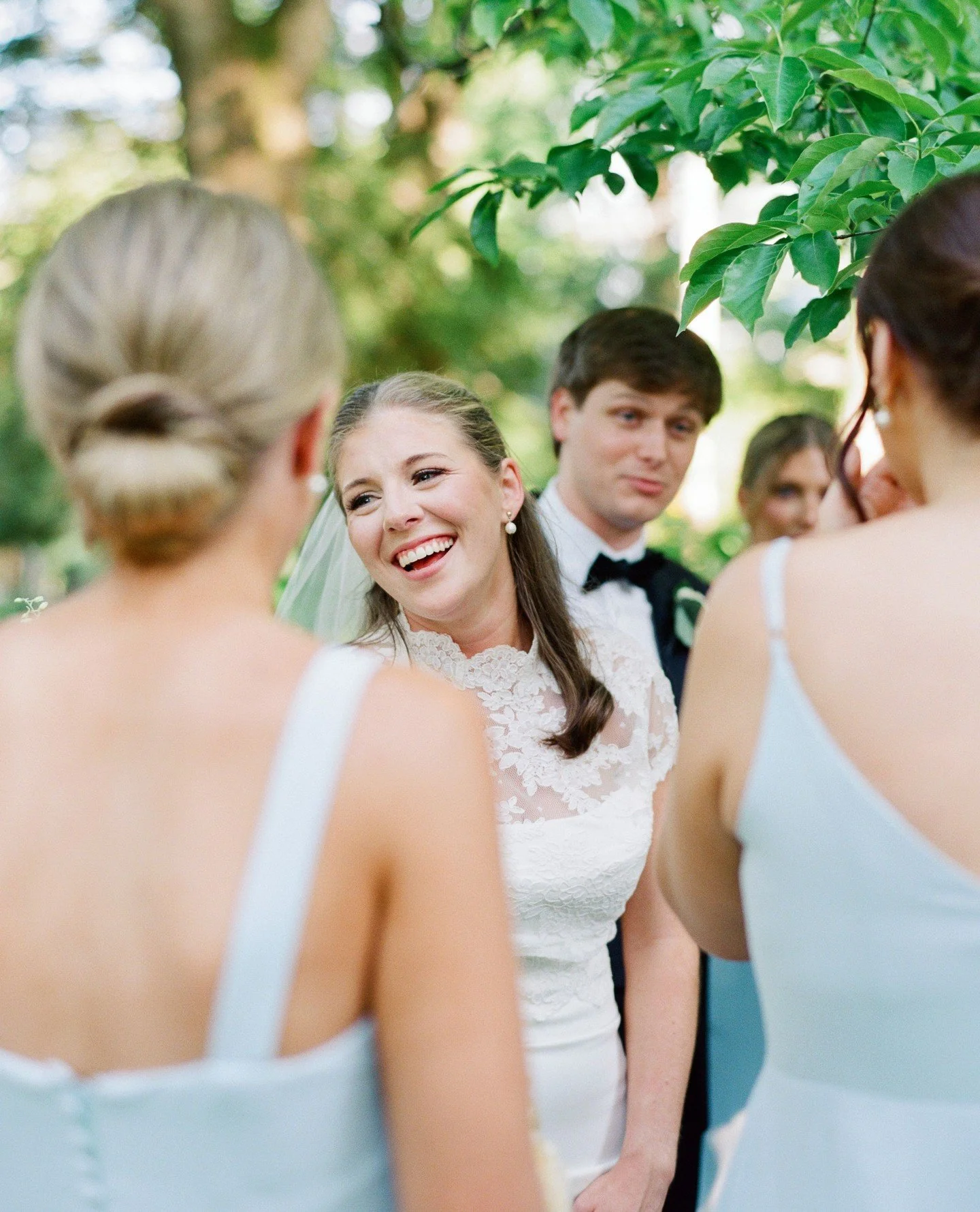 Right after the ceremony is one of our favorite times to photograph, the couple surrounded by family and friends, full of excitement and joy. These moments are perfect for capturing group photos and candid hugs that round out the wedding gallery.