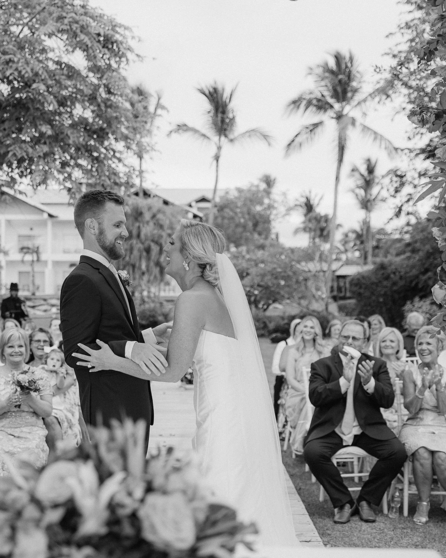 Sometimes b+w just fits the emotion of the image. Love these scenes from the ceremony, followed by dinner and dancing!
