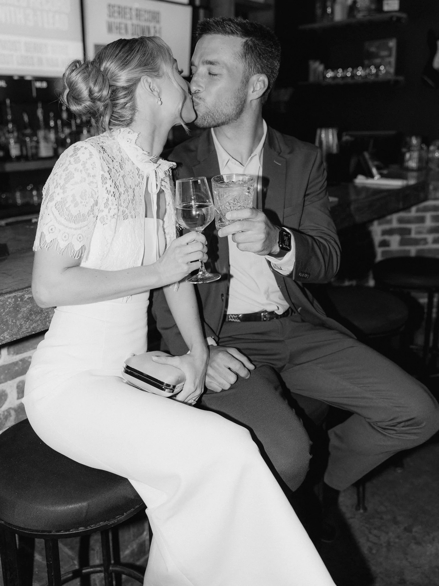 The night before, Caitlin + Sawyer welcomed their guests over dinner and dancing at their favorite piano bar! It&rsquo;s always so special to me hearing all the meaningful things said during speeches by the couples closest friends and family. What st