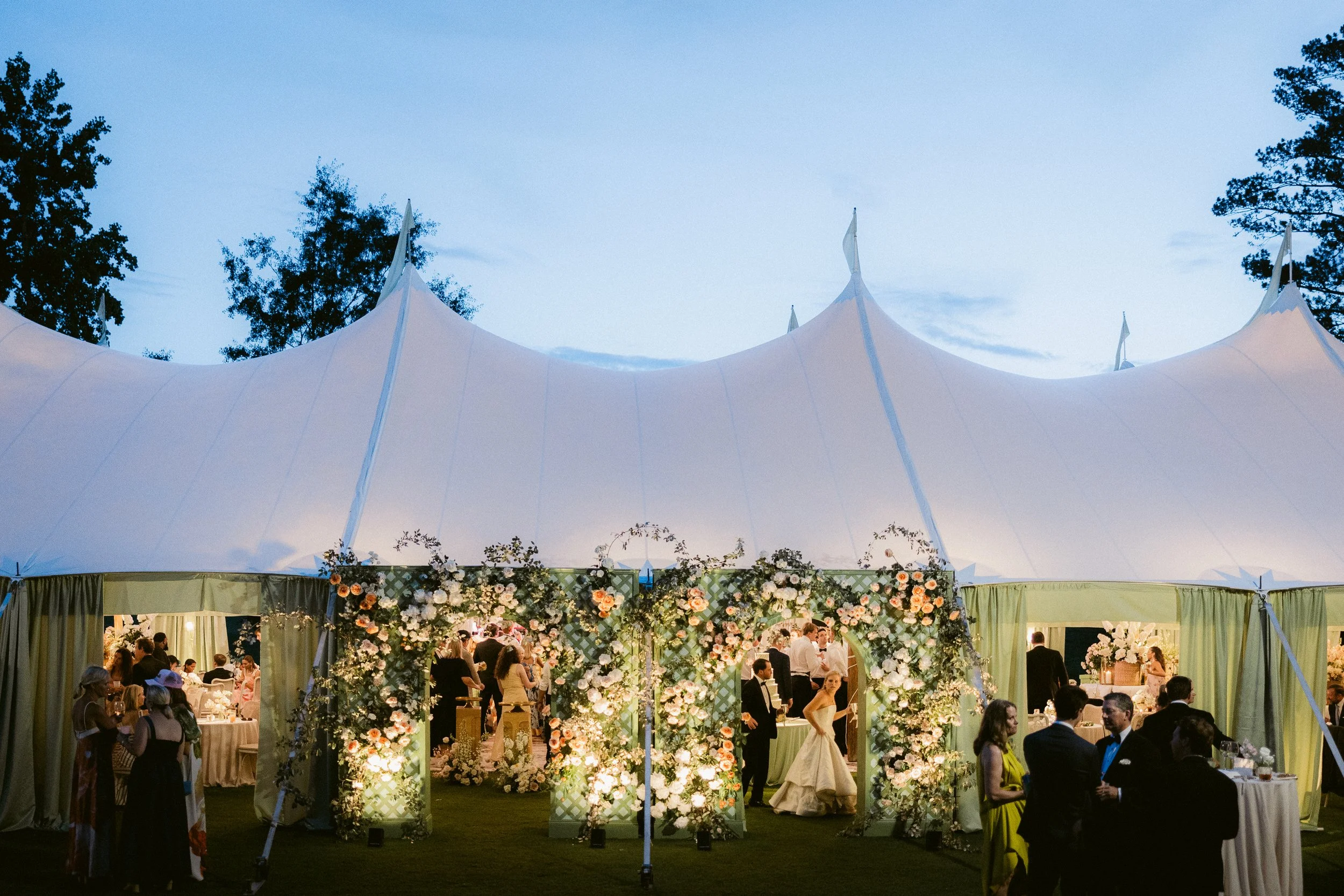 luxury tented wedding reception in alabama