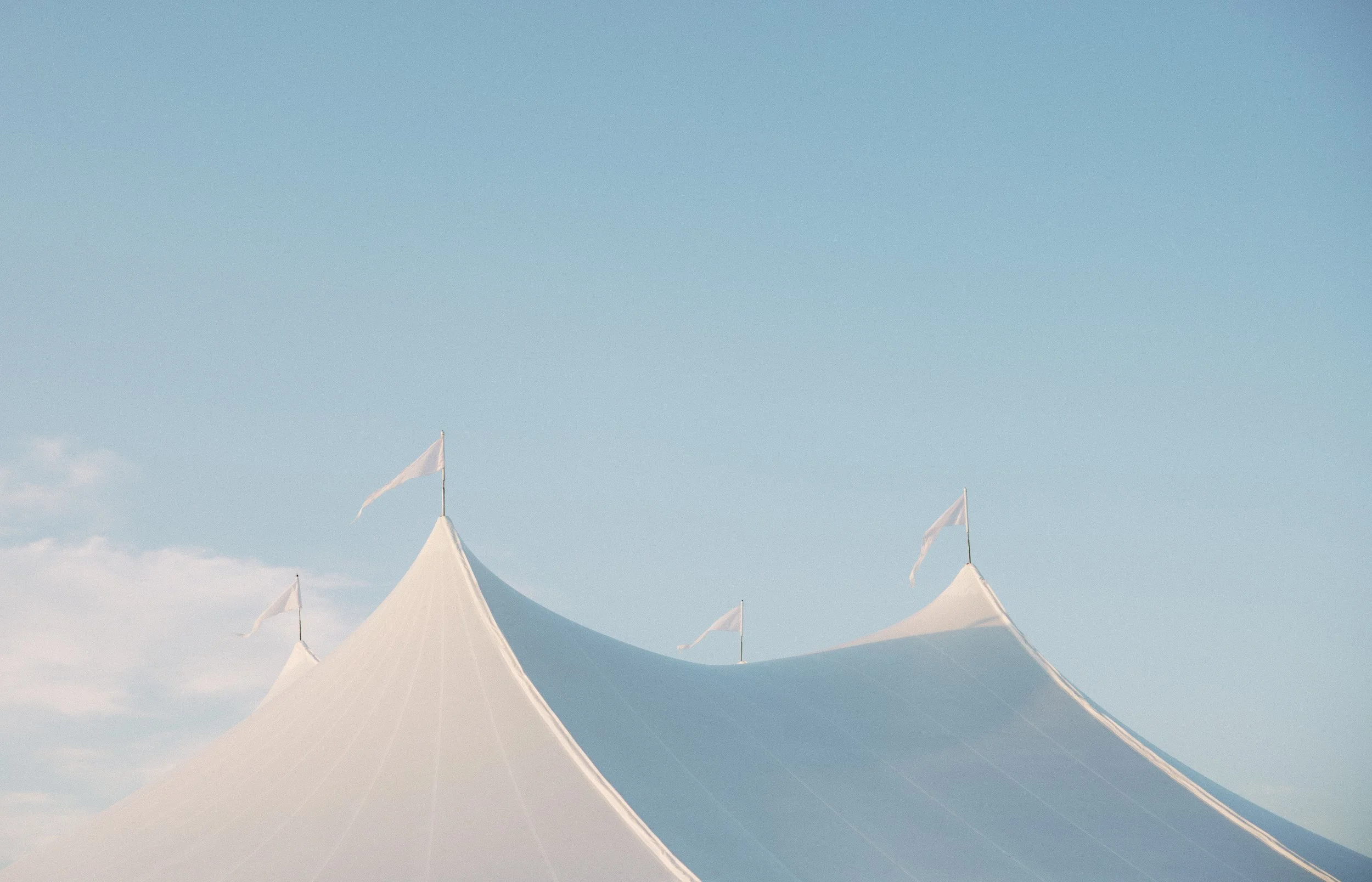wedding reception sailcloth tent