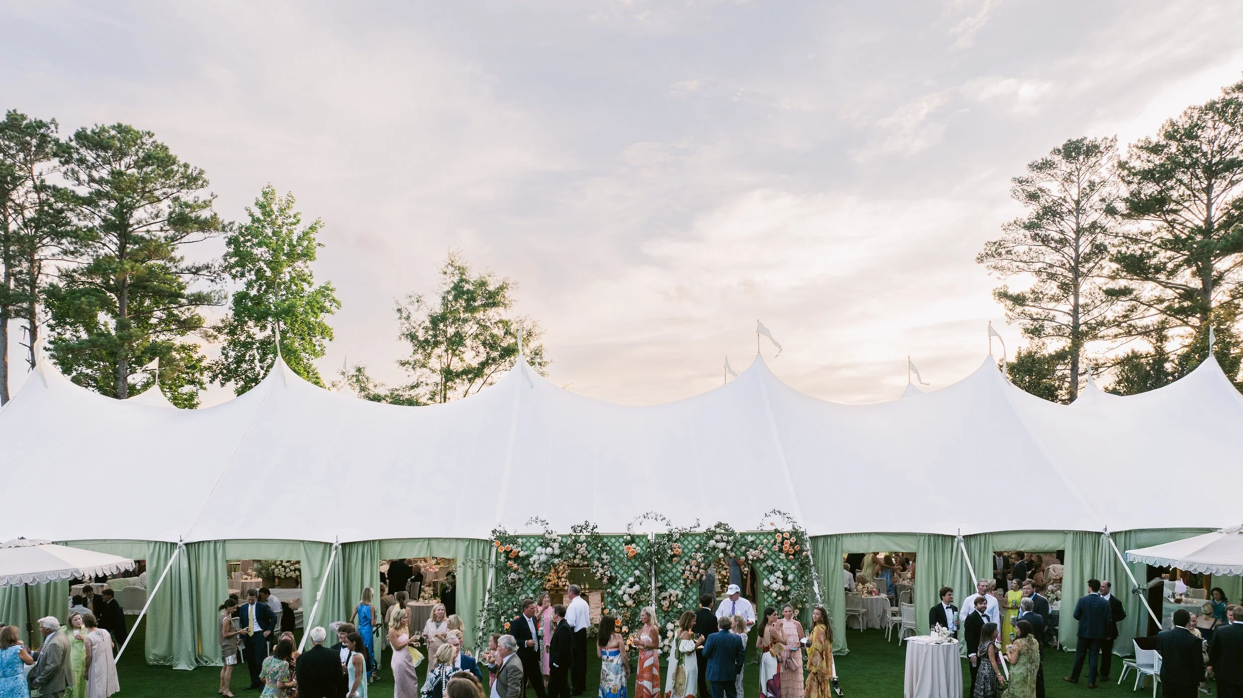 luxury tented wedding reception in alabama