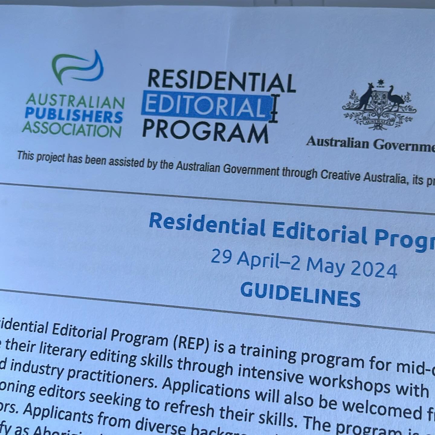 Congratulations to the 15 editors selected for this year&rsquo;s Residential Editorial Program (REP). The Australian Publishers Association runs this intensive program for mid-career editors every two years and participants work on an unpublished man
