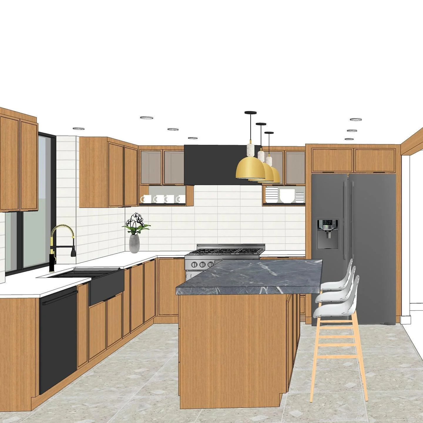 Visualizations are so critical before you pull the trigger and commit to the design. Here are two options: One (warm tone) OR Two (cool tone). Which one do you prefer? Also, scroll through and see the transformation from the current condition.  3D by