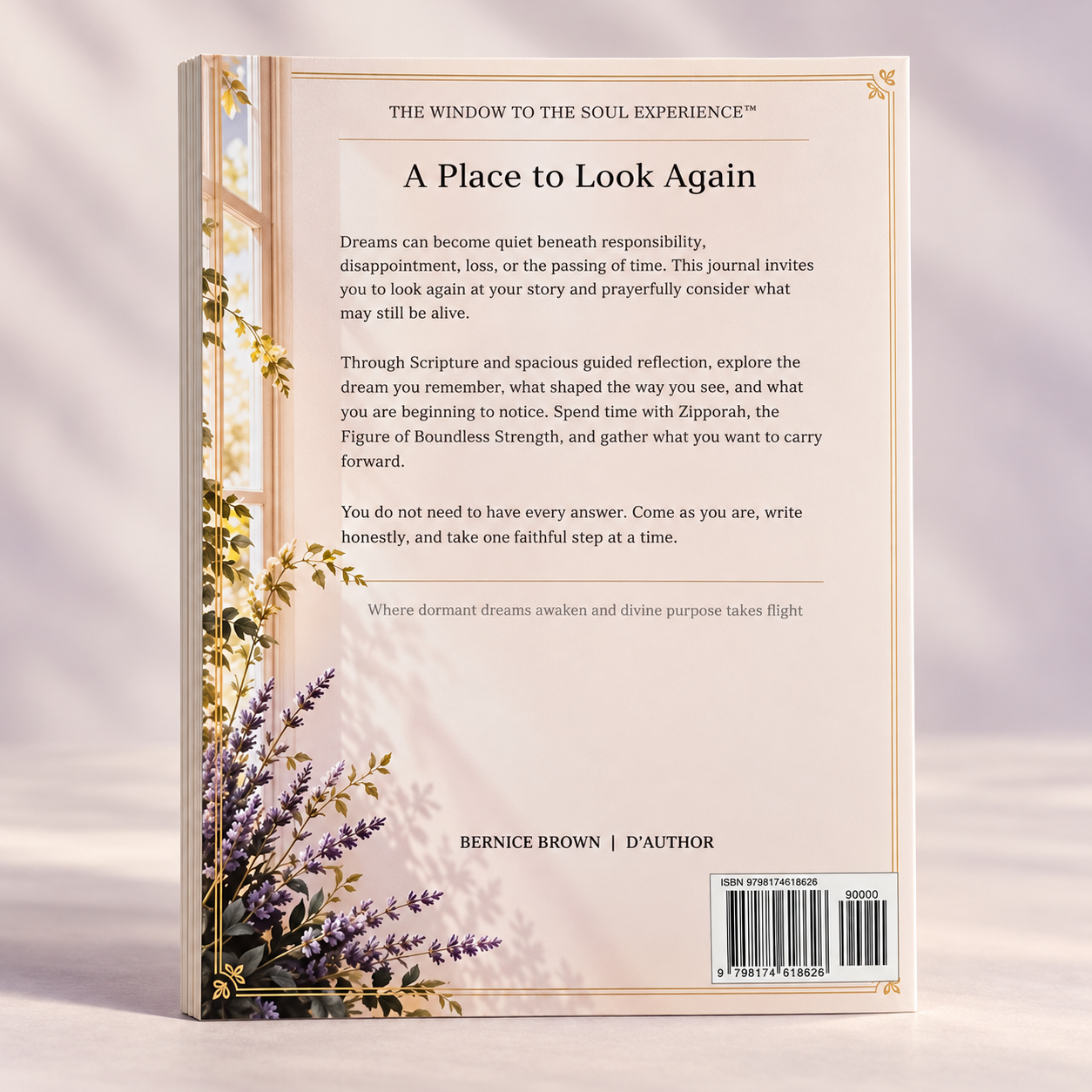 Ivory journal back cover with lavender blooms.png