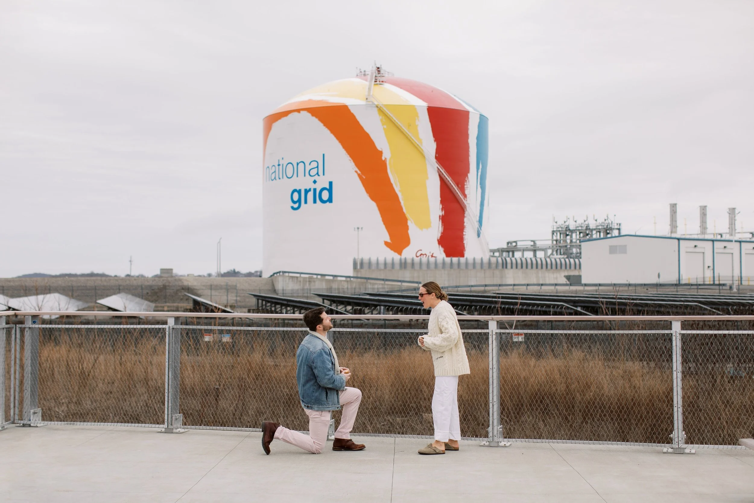Proposal Photos at Boston’s Iconic National Grid Rainbow Gas Tank
