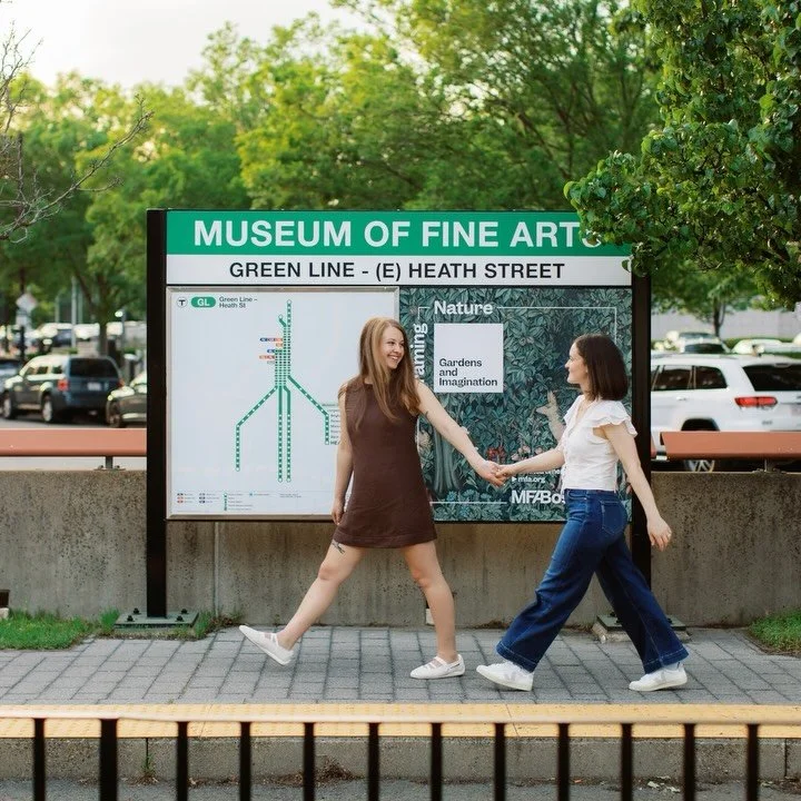 Thank you to Madeline &amp; Emma for trusting me with their engagement photos! We captured some really sweet moments walking around The Fens and outside of the MFA 💚