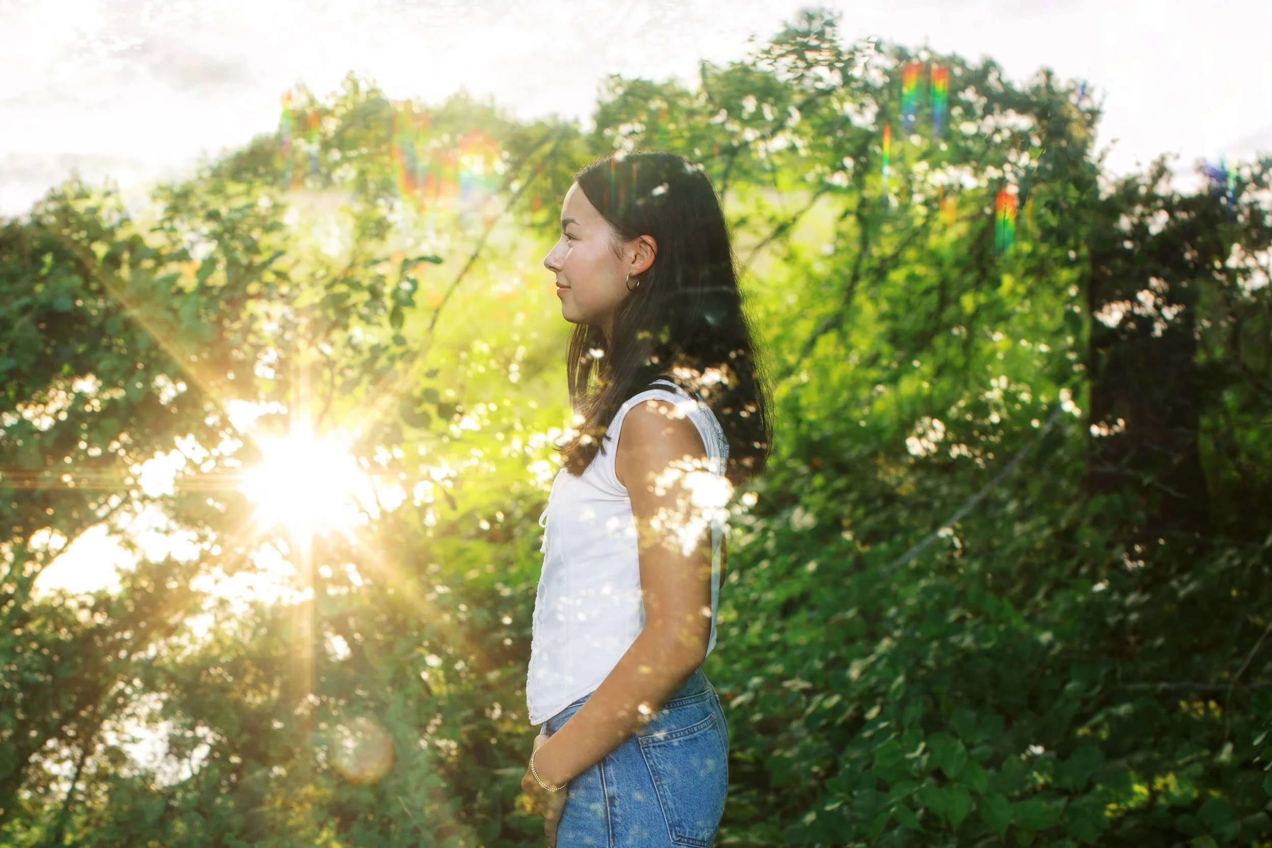 A double exposure and slow shutter for Rose&rsquo;s senior portraits 🌳