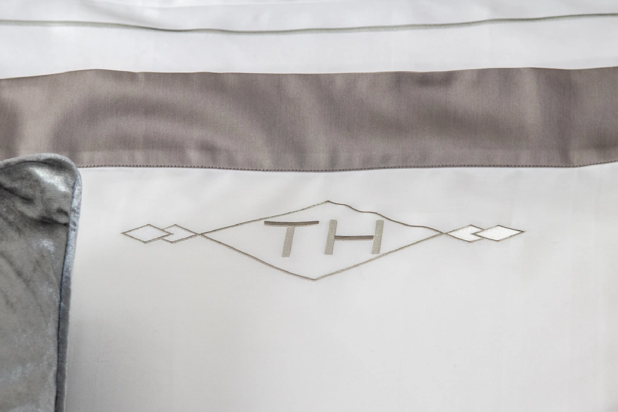 CUSTOM BELFIELD: Featuring a beautiful and bold contrast border, with the option to add a monogram.