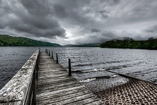 Private jetty onto Loch Awe captured on a stormy day a few years ago while photographing Achnasmeorach House in  #Argyll #LandscapeLovers #staycation #Scotland @achnasmeorach @cottagesandcastles @groupaccommodation