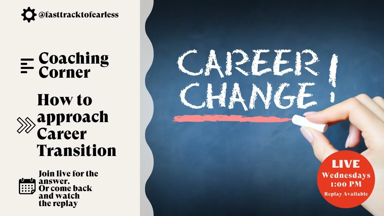 Coaching Corner - how to approach career transition
