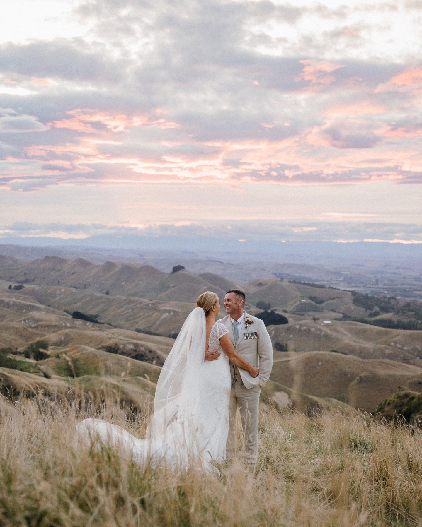 At the top of the world, with the one you love 🥰. 
Having your photos on Te Mata Peak at sunset on your wedding day is a bit of a rare treat (normally we're deep into entrees and speeches by this time), so I was stoked that Elizabeth &amp; Aaron wer