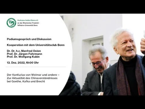 Video: Podiumsgespräch zu "Der Konfuzius von Weimar und andere"
