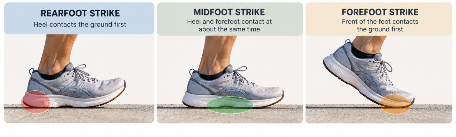 Runner foot strike variation