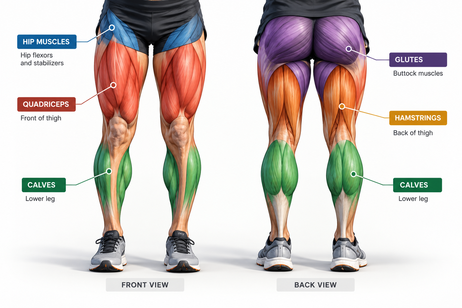 Muscles runners should train