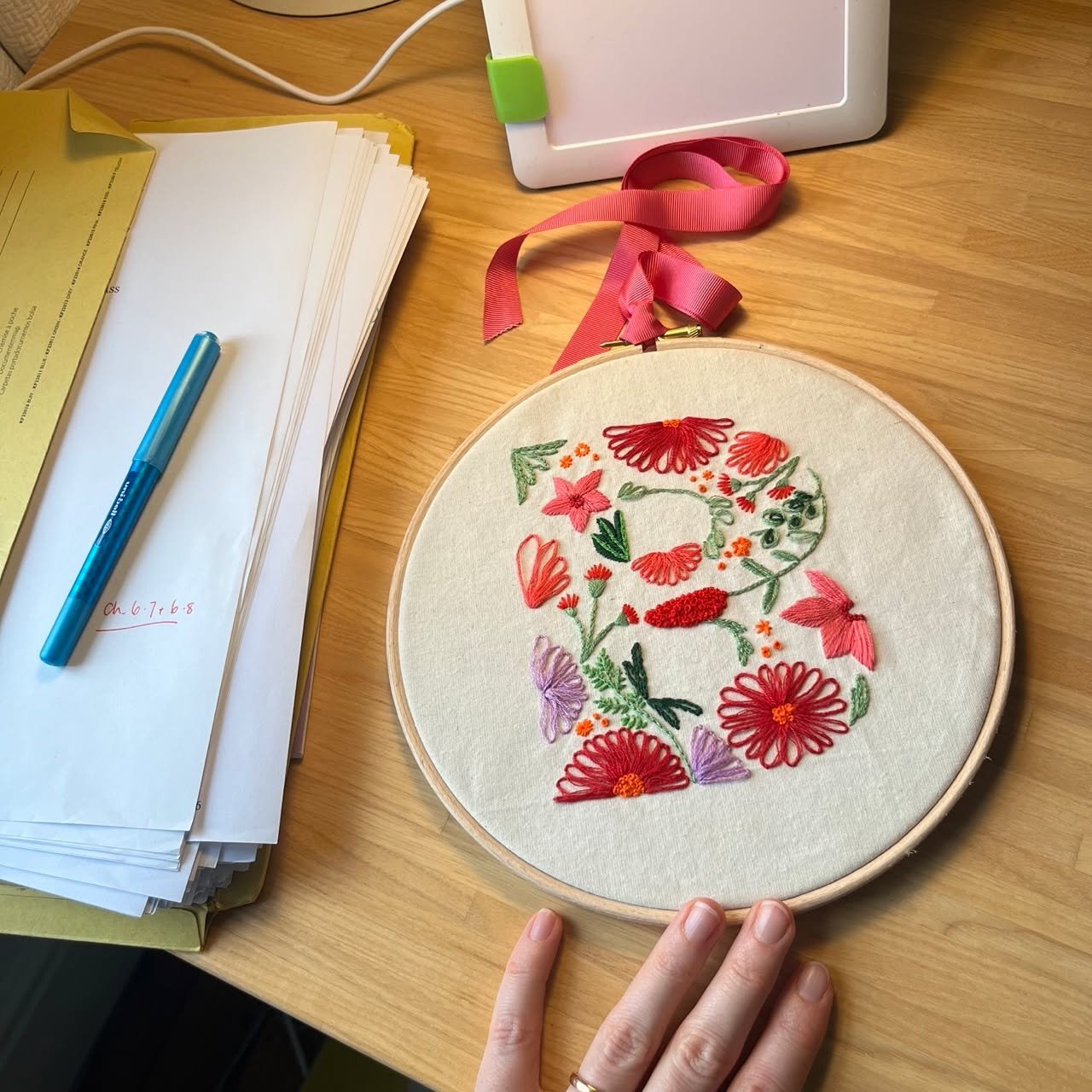 Things I do when I&rsquo;m not writing #46

I went down the embroidery rabbit hole last year and somehow emerged holding stitched letters for both my kids&rsquo; Christmas gifts. I now know the difference between a lazy daisy and a French knot, which