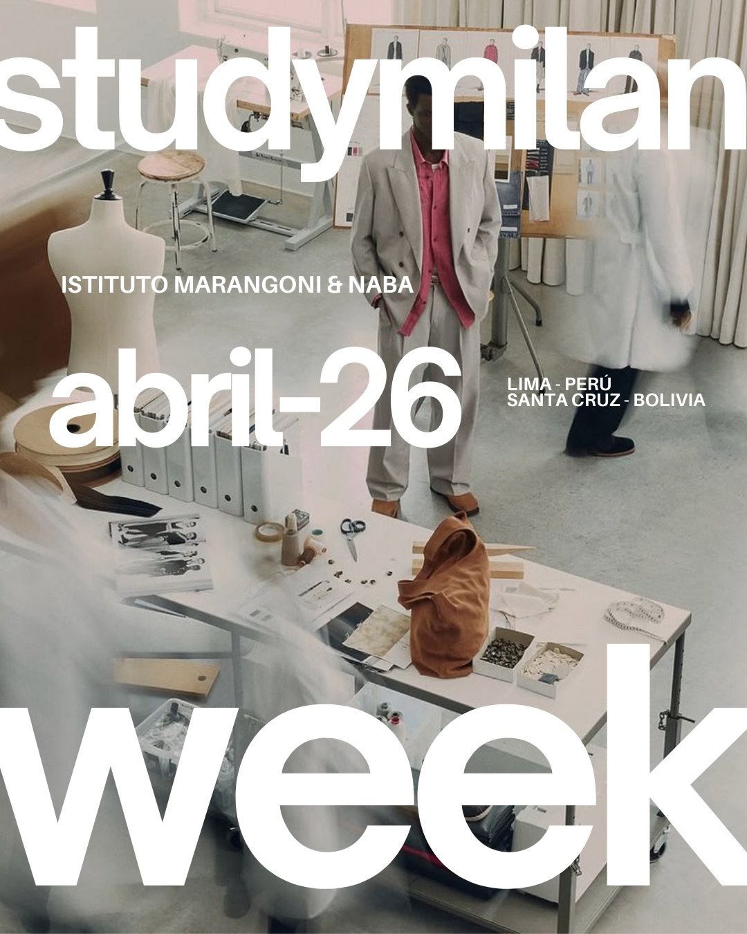 Studymilan Week | Abril 2026 ✨
Una semana dedicada a la educaci&oacute;n internacional en moda, creatividad, dise&ntilde;o &amp; business.

Profesores de @istitutomarangoni y @naba compartir&aacute;n presentaciones y encuentros exclusivos en el Study