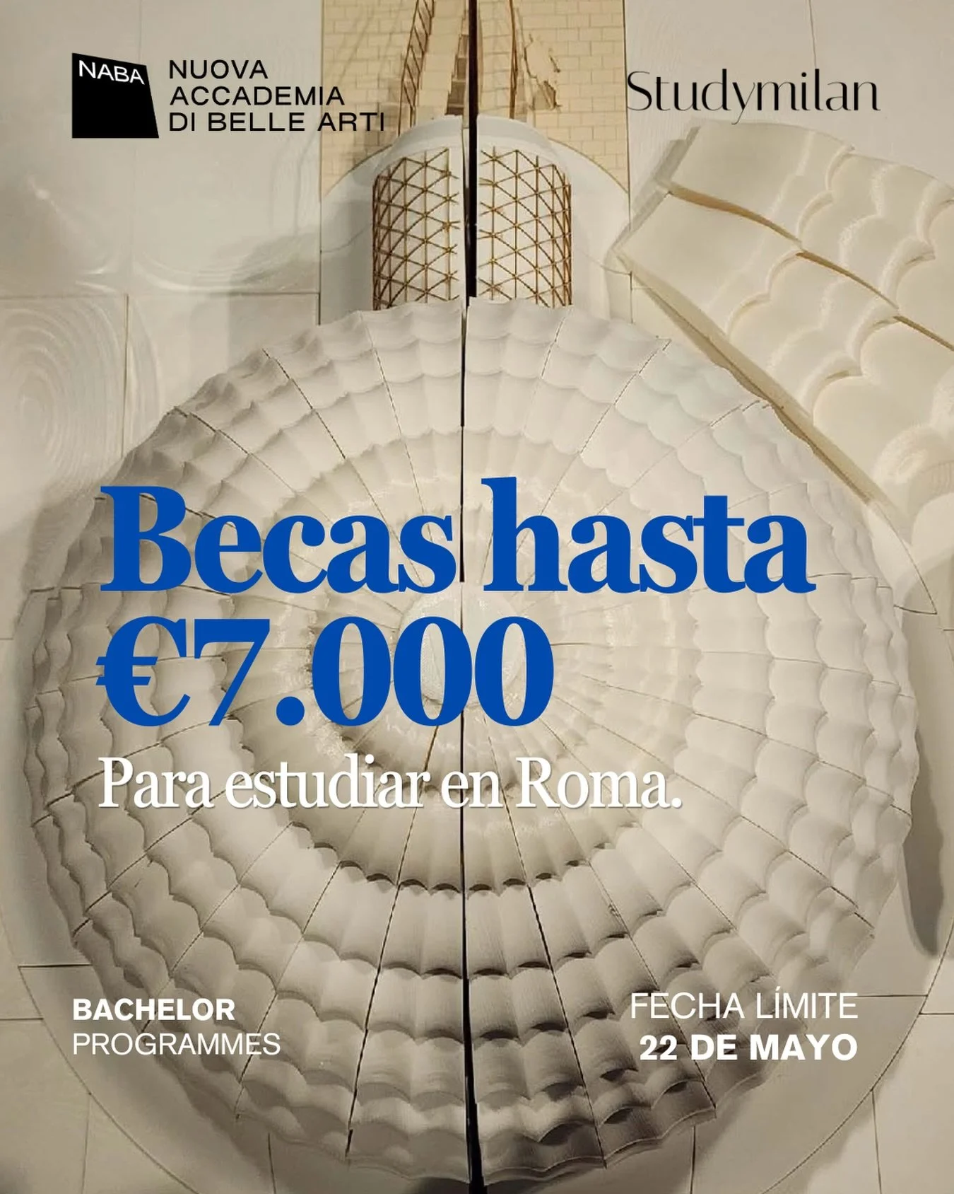 🚨Te imaginas estudiar arte y animaci&oacute;n en Roma?🇮🇹 NABA &ndash; Nuova Accademia di Belle Arti est&aacute; ofreciendo becas internacionales de hasta &euro;7.000 para sus programas Bachelor 2026.

✨ Carreras como:
&bull;⁠ ⁠Film &amp; Animati