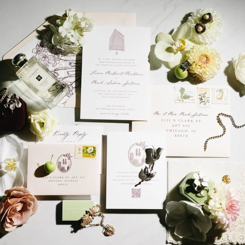 L &amp; M's midsummer dream -- it was so special to create for these two &amp; highlight their mutual love for Chicago, especially after creating for Lauren's sister a couple of years ago. Congratulations you two &amp; I wish you so many years of lov