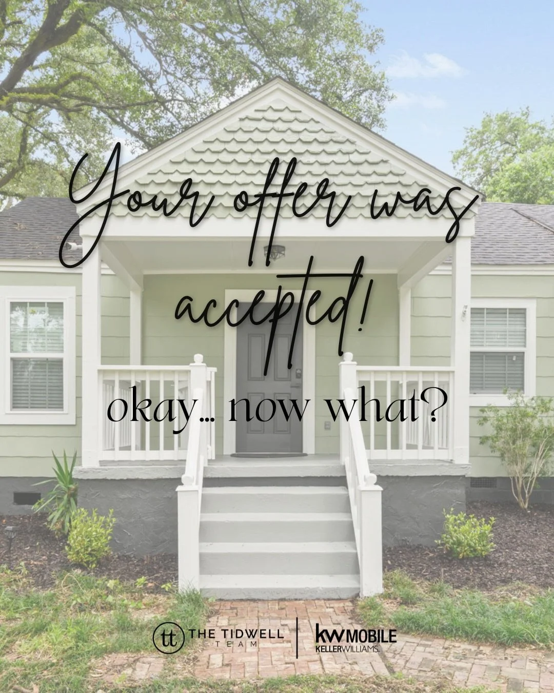 An accepted offer is just the beginning! 🏡✨ From inspections to closing day, we&rsquo;re here to guide you through every step and make the process feel simple. Ready to make a move? Let&rsquo;s get you HOME! 🔑🤍

#thetidwellteam #kwmobile #mobilere