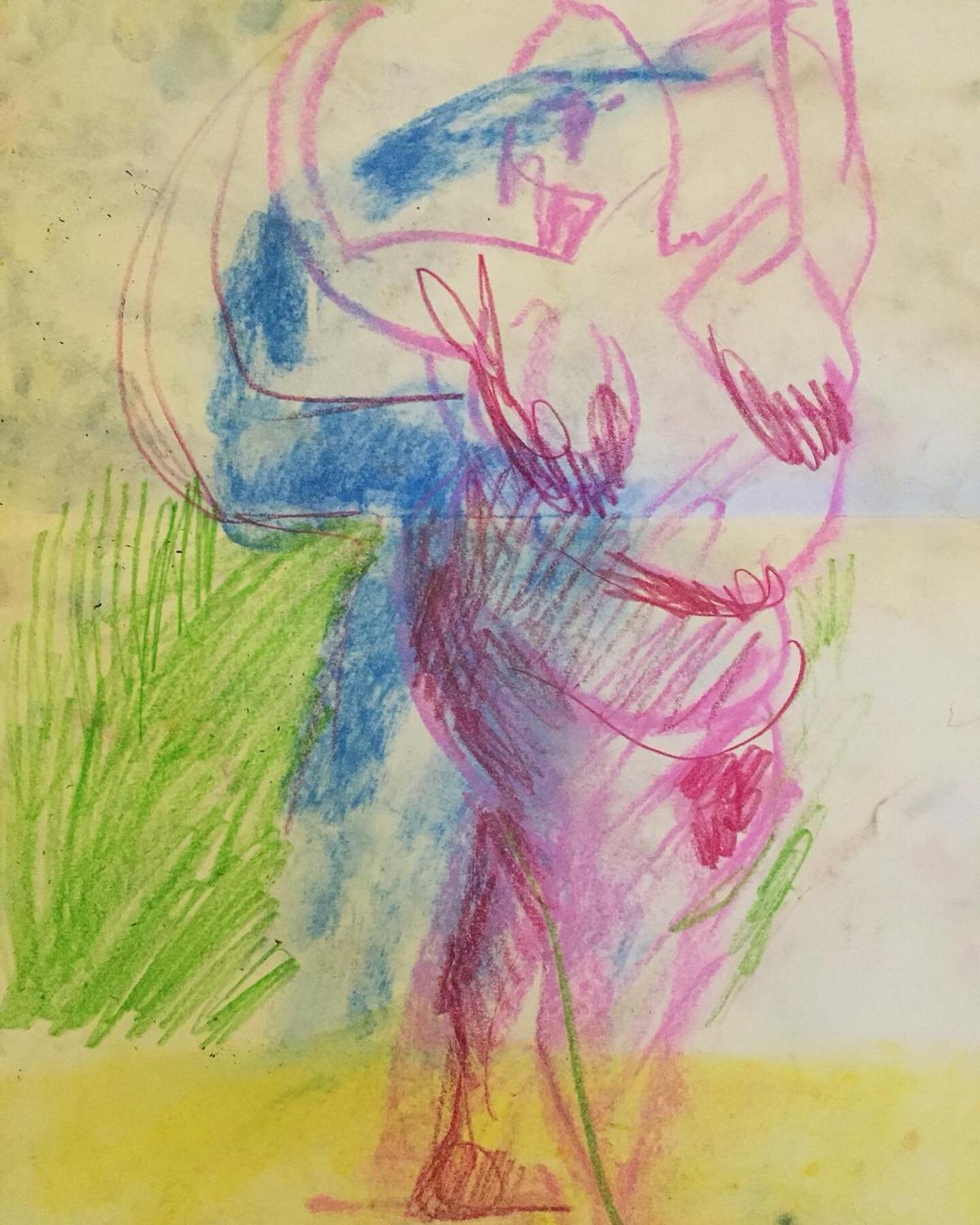 Another brilliant pastel by @allegra.fitz of @jigglechick87 

#model #artist #drawing #life #lifedrawing #lockdown #london #online #zoom #quarantine #pose #lines #art