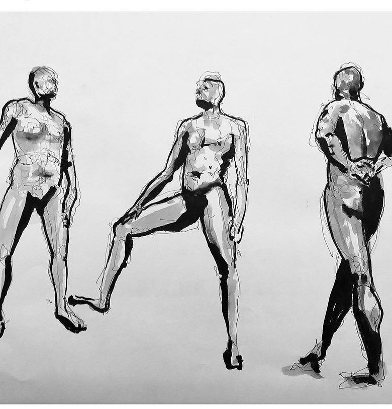 Really love these shorter poses of Nana last week by @neilcunning 

#power #posture #pose #ink #line #drawing #chorus #drawn #Nana #male #model